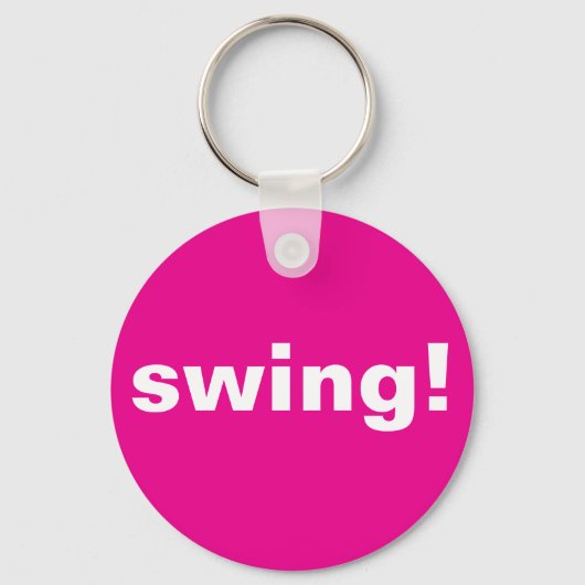 Swingthought, Hot Pink golfbal Sleutelhanger (Voorkant)