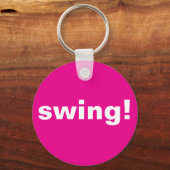 Swingthought, Hot Pink golfbal Sleutelhanger (Voorkant)