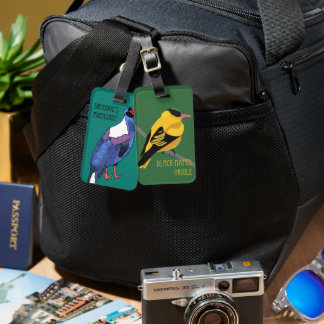 Swinhoe's Fazant &Zwarte Nek Wielewaal Bagagelabel