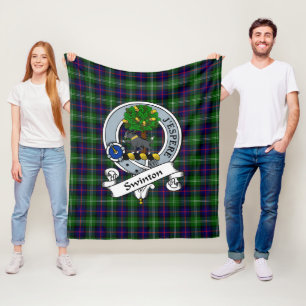 Swinton Clan Badge Tartan Pset Fleece Deken