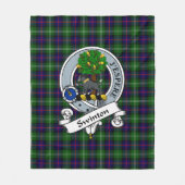 Swinton Clan Badge Tartan Pset Fleece Deken (Voorkant)