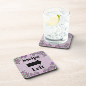 Swipe Left Drank Coaster Bier Onderzetter (Rechterzijde)