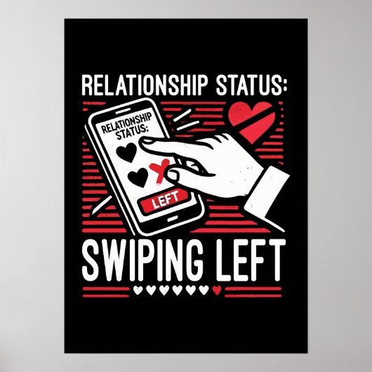 Swipe Lift, Singles Awareness Day, Anti Valentine Poster (Voorkant)