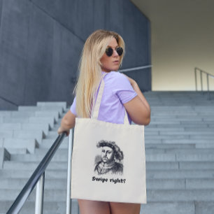 Swipe rechts? grappige woordspeling Henry VIII Can Tote Bag