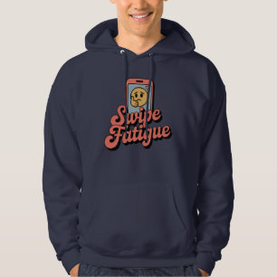 Swipe-vermoeidheid, relatiehumeur met digitale sas hoodie