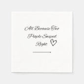Swiped Right Wedding Napkins Servet (Voorkant)