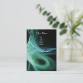 SWIRL 2 MONOGRAM Levendige zwarte grijze grijs Visitekaartje (Staand voorkant)