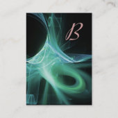 SWIRL 2 MONOGRAM Levendige zwarte grijze grijs Visitekaartje (Achterkant)