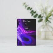 SWIRL 2 MONOGRAM Vibrant zwart roze blauw Visitekaartje (Staand voorkant)