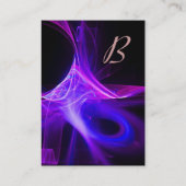 SWIRL 2 MONOGRAM Vibrant zwart roze blauw Visitekaartje (Achterkant)