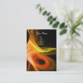 SWIRL 2 MONOGRAM Vibrant zwart, roze, geel Visitekaartje (Staand voorkant)