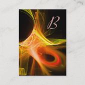 SWIRL 2 MONOGRAM Vibrant zwart, roze, geel Visitekaartje (Achterkant)