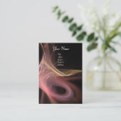 SWIRL 2 MONOGRAM Vibrant zwart roze violet Visitekaartje (Staand voorkant)