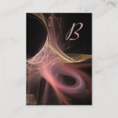 SWIRL 2 MONOGRAM Vibrant zwart roze violet Visitekaartje (Achterkant)