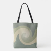 Swirl Allover-Canvas tas (Achterkant)