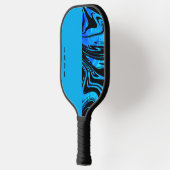 Swirl and Solid Blue Monogram Pickleball Paddle (Links)