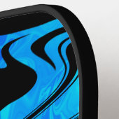 Swirl and Solid Blue Monogram Pickleball Paddle (Links Detail)