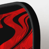 Swirl and Solid Red Monogram Pickleball Paddle (Links Detail)