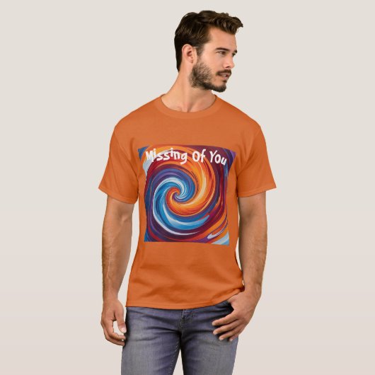 Swirl Art Mannen Tshirt Design (Voorkant volledig)