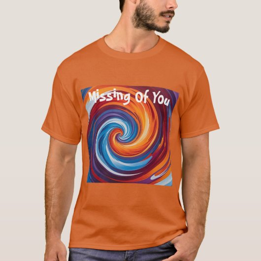 Swirl Art Mannen Tshirt Design (Voorkant)