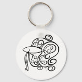 Swirl Betta Fish Sleutelhanger (Voorkant)
