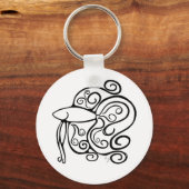 Swirl Betta Fish Sleutelhanger (Voorkant)