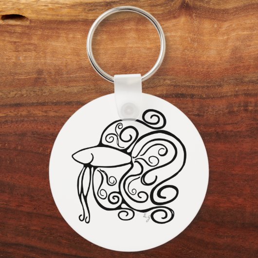 Swirl Betta Fish Sleutelhanger (Voorkant)