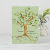 Swirl boomwortels Verouderde Groene Perkamentbruil Kaart (Staand voorkant)