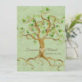 Swirl boomwortels Verouderde Groene Perkamentbruil Kaart (Staand voorkant)