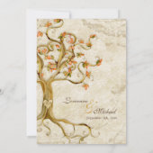 Swirl boomwortels Verouderde Perkament Monogrammed Kaart (Achterkant)