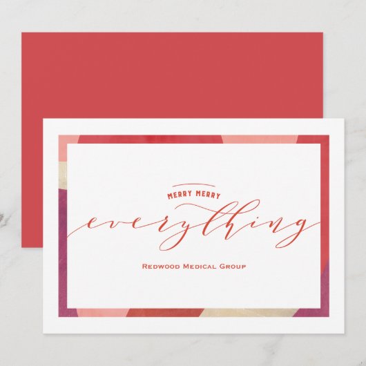 Swirl Border Holiday Card Feestdagenkaart (Voorkant / Achterkant)