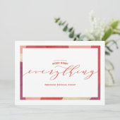 Swirl Border Holiday Card Feestdagenkaart (Staand voorkant)