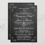 Swirl Chalkboard Engagement Party of Shower Kaart<br><div class="desc">Swirl Chalkboard Engagement Party of Shower Invitations.</div>