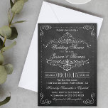 Swirl Chalkboard Wedding Shower-uitnodigingen Kaart<br><div class="desc">Swirl Chalkboard Wedding Shower Invitations.</div>
