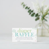 Swirl Cloud Baby Sprinkle Luier Raffle Ticket (Staand voorkant)