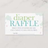 Swirl Cloud Baby Sprinkle Luier Raffle Ticket (Voorkant)