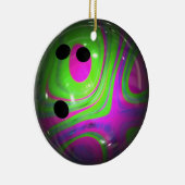 Swirl Colors Bowling Ball Keramisch Ornament (Rechts)