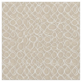 Swirl Cream & Beige Naadloos Patroon Stof