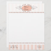 Swirl Decor Briefhoofd Sjabloon (Voorkant / Achterkant)