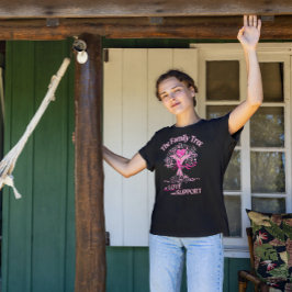 Swirl Family Tree of Life Bewustzijn voor borstkan T-shirt