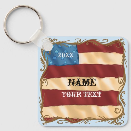 Swirl Flag Sleutelhanger (Voorkant)