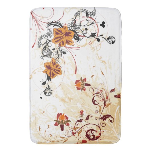 Swirl Floral Badmat (Voorkant Verticaal)