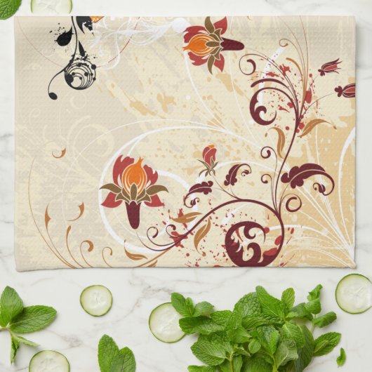 Swirl Floral Theedoek (Gevouwen)
