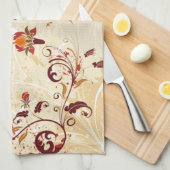 Swirl Floral Theedoek (Quarter Fold)