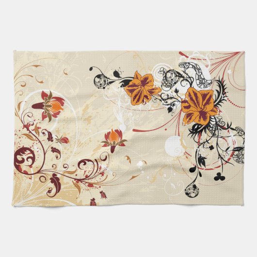 Swirl Floral Theedoek (Horizontaal)