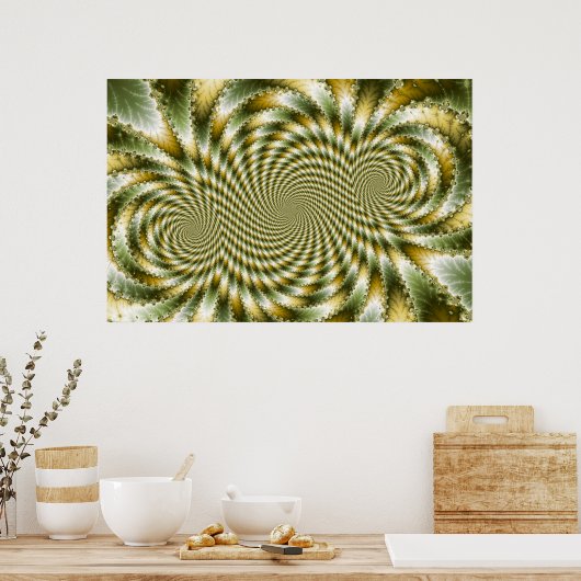 Swirl Fractal 3 - Fractal Poster (Keuken)