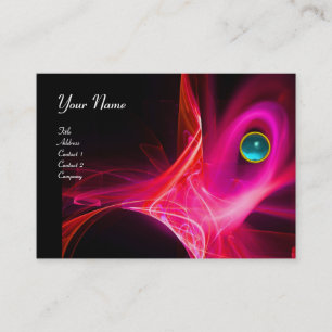 SWIRL GEM MONOGRAM Levendig zwart roze rood Visitekaartje
