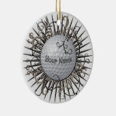 Swirl Golf golfer Keramisch Ornament (Rechts)