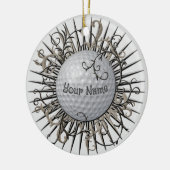 Swirl Golf golfer Keramisch Ornament (Links)