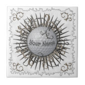 Swirl Golf golfer tegel Tegeltje (Voorkant)